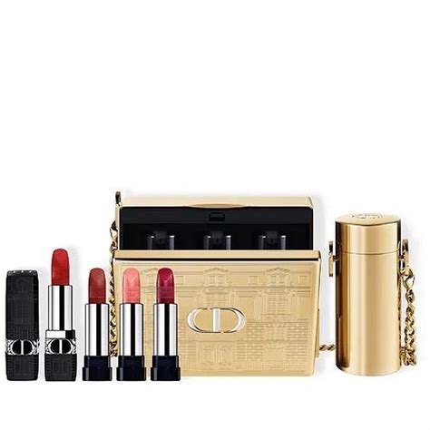 dior lipstick bag gold